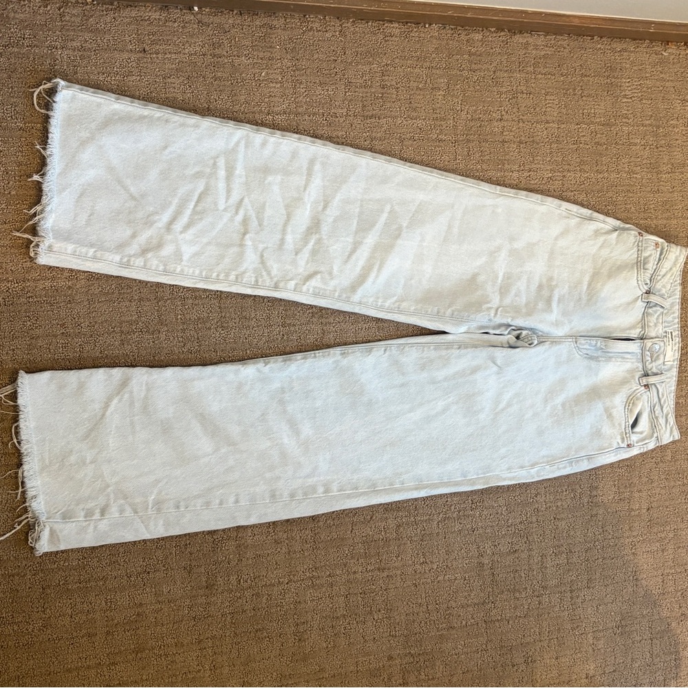 Garage Light Blue Straight Leg Jeans
